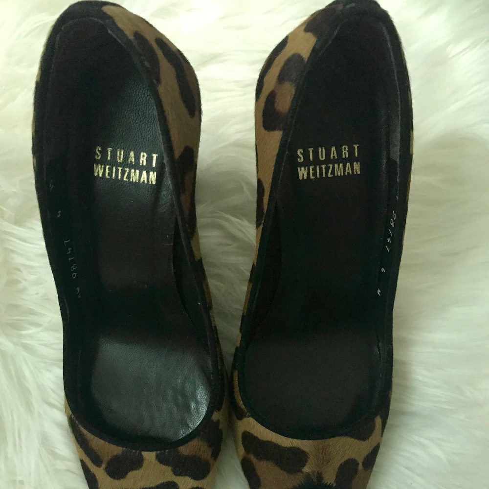 Stuart Weitzman wedge peep toe size 4